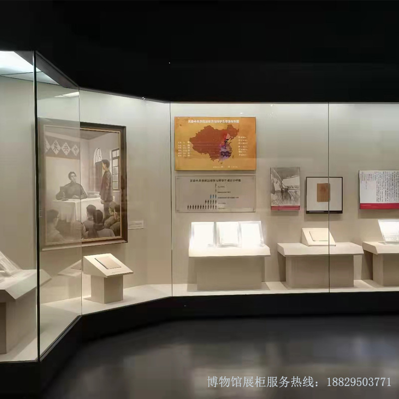 实创-Y012深圳市实创博物馆展柜博物馆恒温恒湿转角沿墙展柜