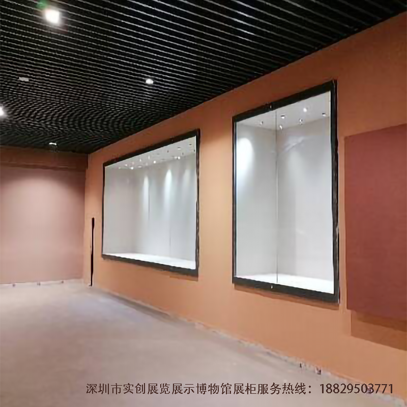 深圳市实创展览展示博物馆展柜源头厂家设计制作的博物馆入墙龛柜-实创 - B012