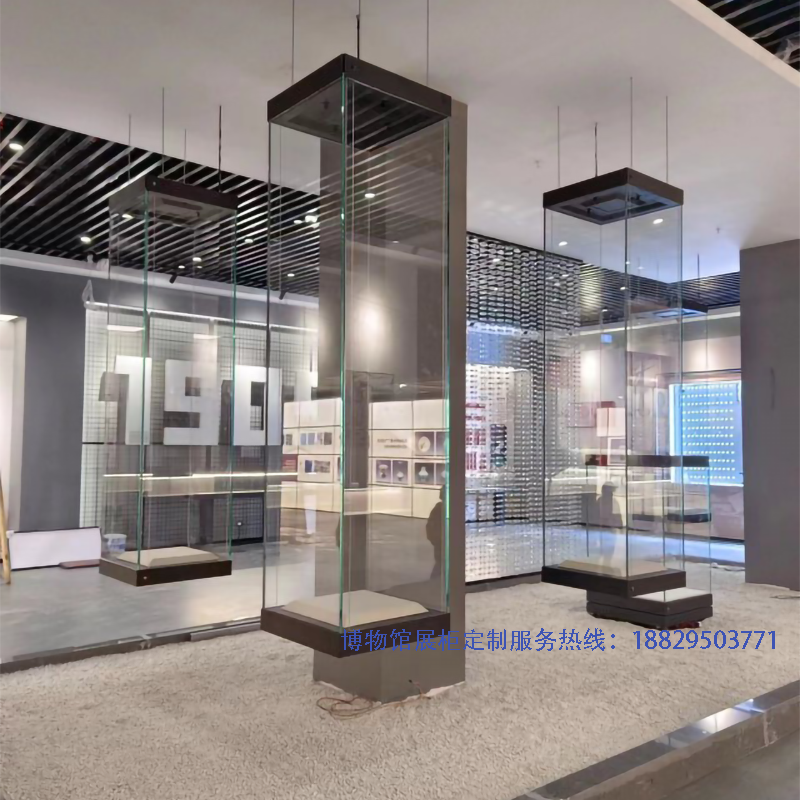 深圳市实创展览展示博物馆展柜博物馆低反射悬挂展柜实创 - X014