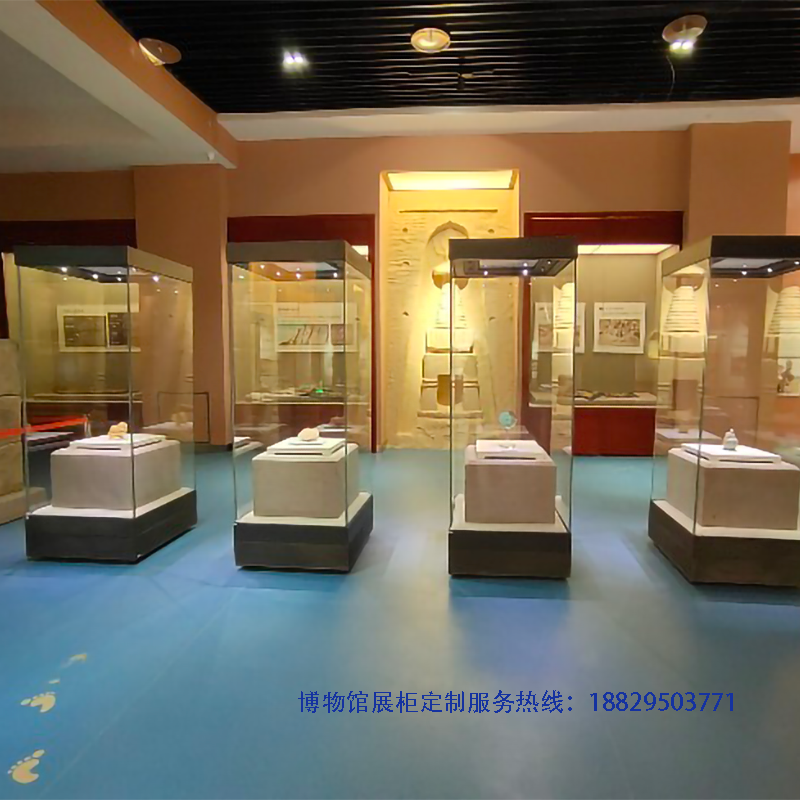 深圳市实创博物馆展柜设计制作的博物馆低反射独立高柜实创-A013